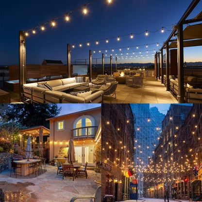 LangPlus+ 49FT Heavy Duty Waterproof Outdoor LED String Lights