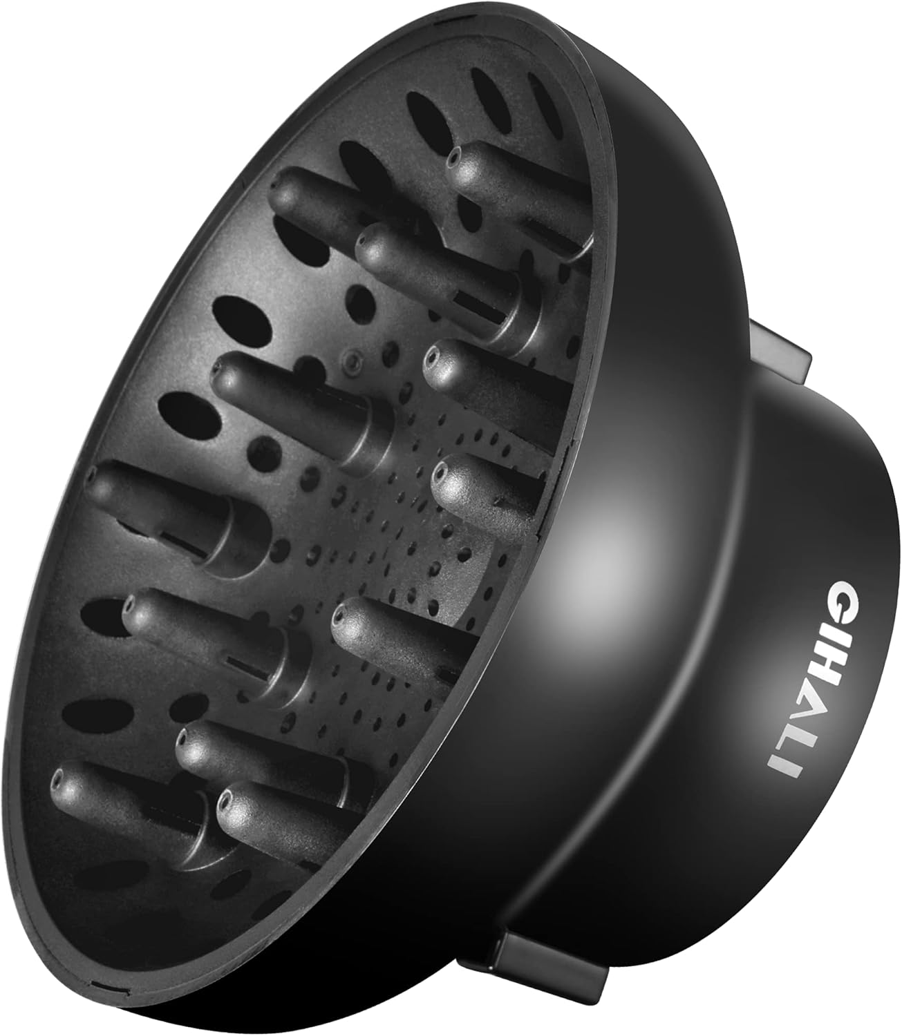 Gihali Universal Hair Diffuser for Curly Wavy Hair – Anti‑Frizz Black
