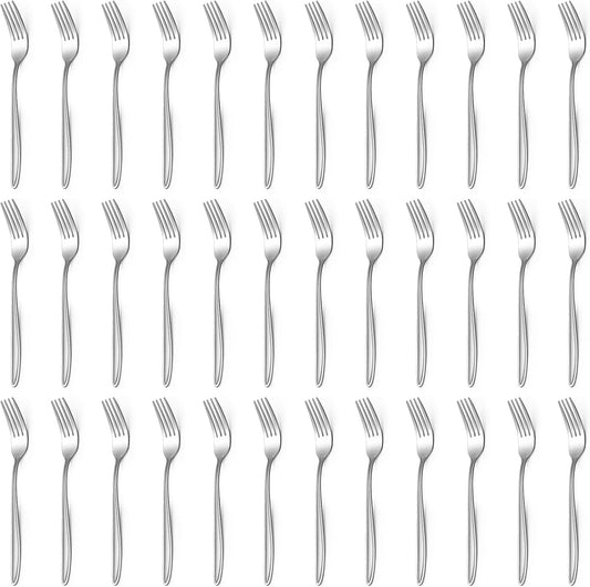 Gymdin 36‑Piece Stainless Steel Dinner Fork Set – Elegant 7.8‑Inch