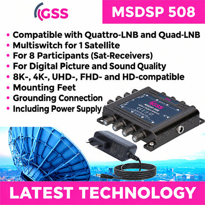 GSS MSDSP 508 5/8 Satellite Multiswitch