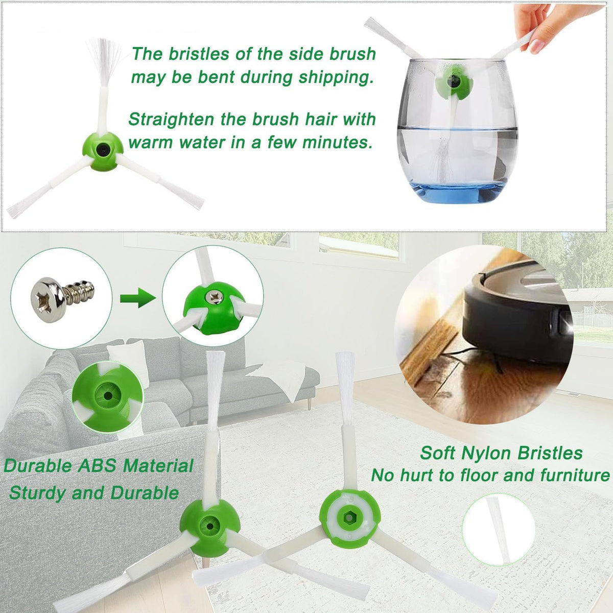 Asdazrxy Vacuum Cleaner Replacement Parts for iRobot Roomba i & E Series 22-Pack