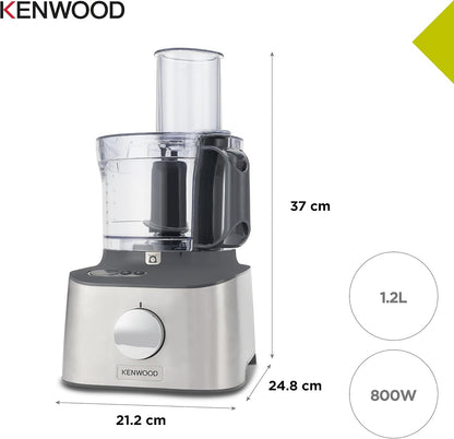Kenwood FDM316SS MultiPro Compact+ Food Processor with Integrated Scale 2.1L 800W Silver