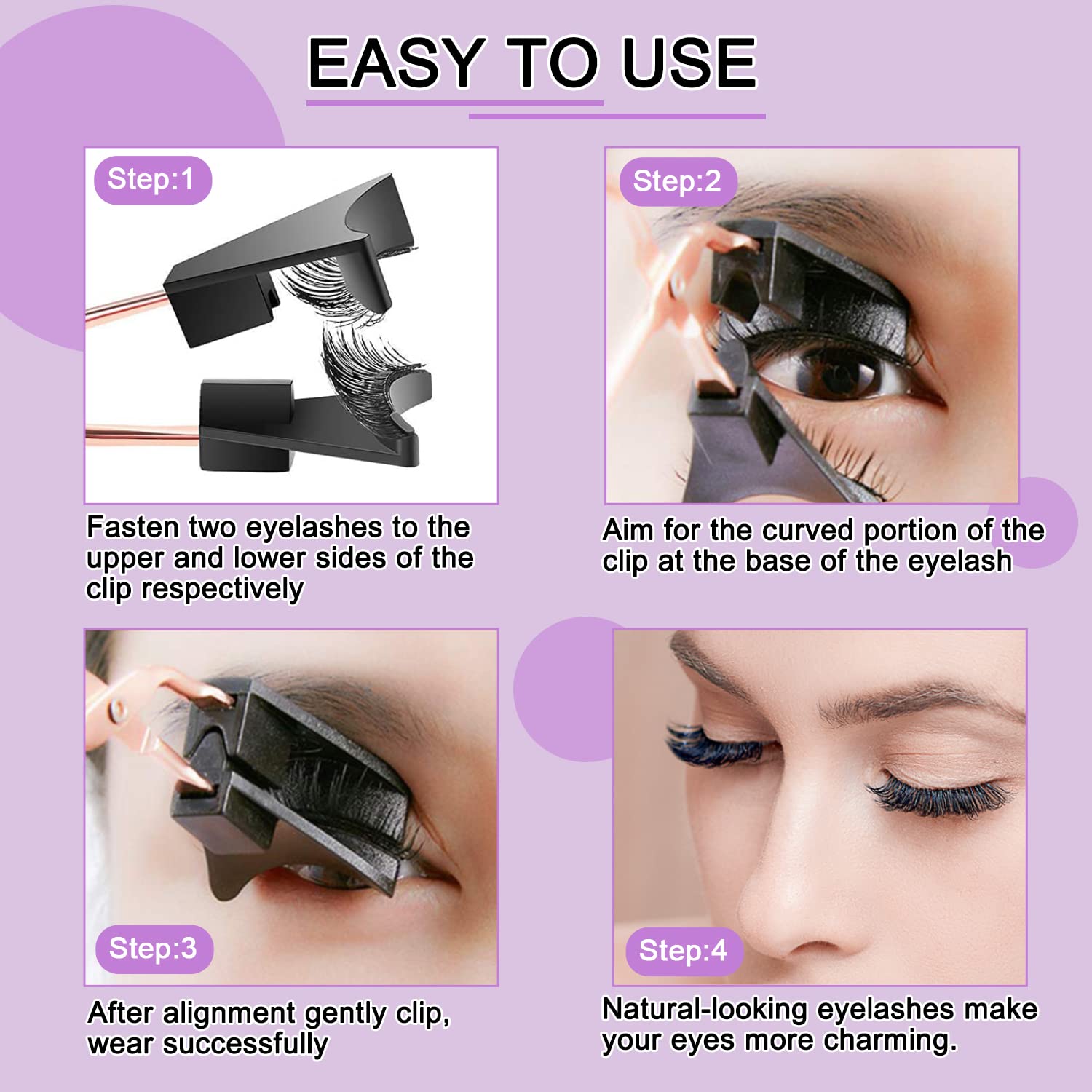 Awangya 3-Pair Magnetic 3D Natural Look Eyelash Set