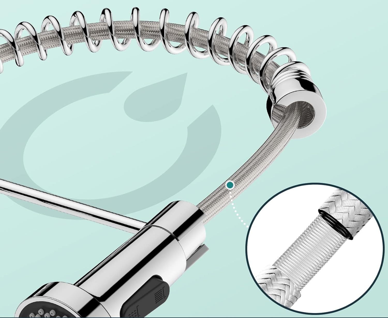 FORIOUS High Arc Kitchen Faucet with 360° Swivel Pull‑Down Sprayer