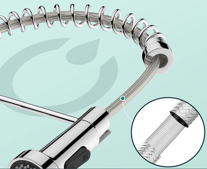 FORIOUS High Arc Kitchen Faucet with 360° Swivel Pull‑Down Sprayer