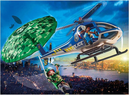 Playmobil City Action Police Helicopter with Parachute and Figures