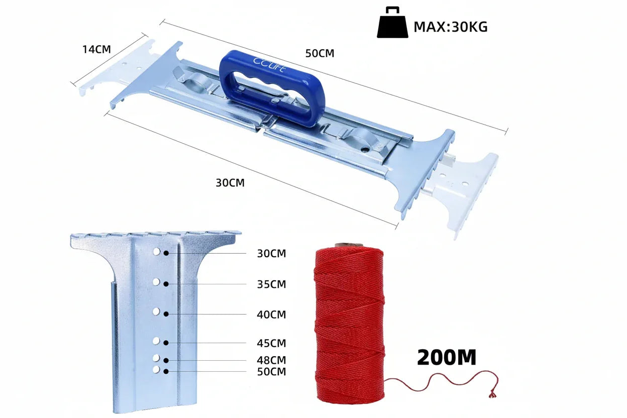 CCLIFE Adjustable Tile Lift 30-50 cm – 6 Levels, 30 kg Capacity - Gomix Brands Outlet