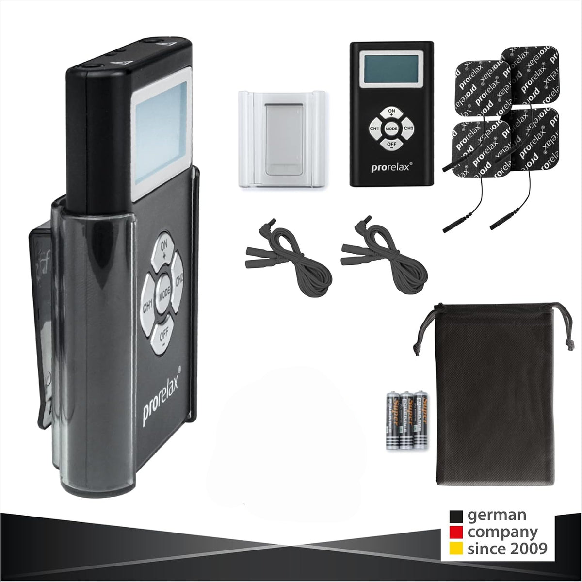 Prorelax 48903 TENS EMS Duo Blackline Stimulator Black