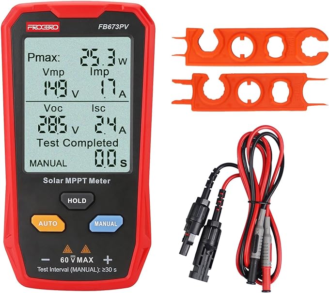 FrogBro 800W Solar Panel Tester Multimeter: Smart MPPT Open Circuit Voltage