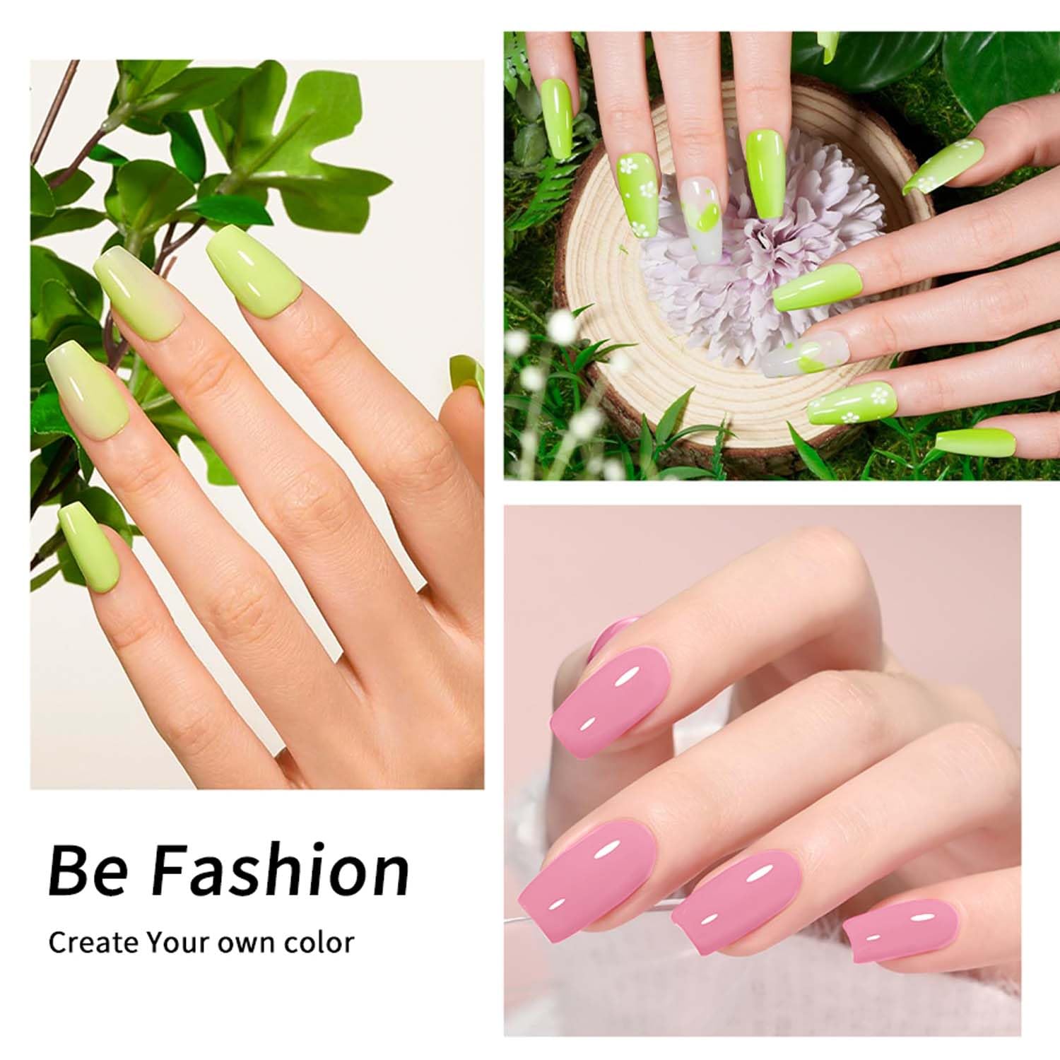 JR 9-Piece 15ml Summer Gel Nail Polish Kit: UV LED Soak-Off.
