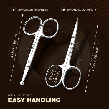 Utopia Care Stainless Steel Eyebrow & Nose Hair Scissors – Silver