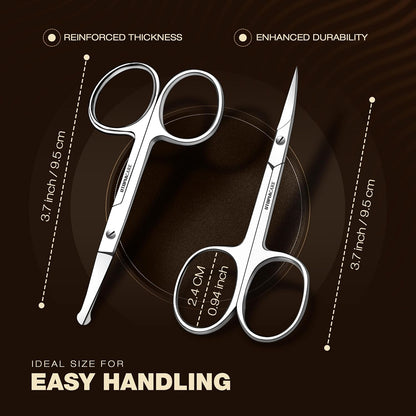 Utopia Care Stainless Steel Eyebrow & Nose Hair Scissors – Silver