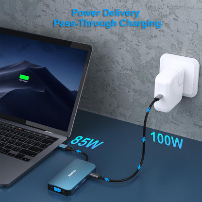 BENFEI 000335blue-N 8-in-1 USB C MST Hub