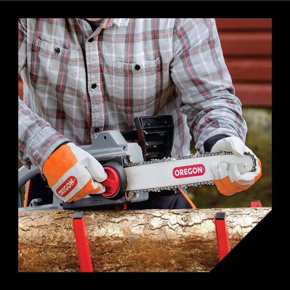 Oregon Leather Chainsaw Gloves – Medium Size 9, Cut‑Resistant, Waterproof