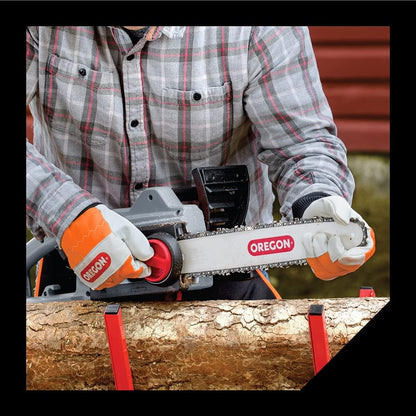 Oregon Leather Chainsaw Gloves – Medium Size 9, Cut‑Resistant, Waterproof