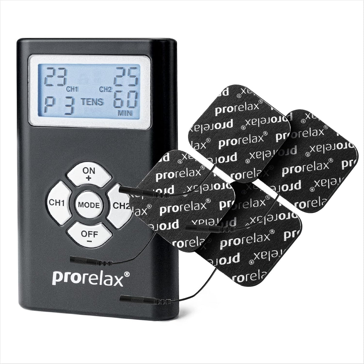 Prorelax 48903 TENS EMS Duo Blackline Stimulator Black