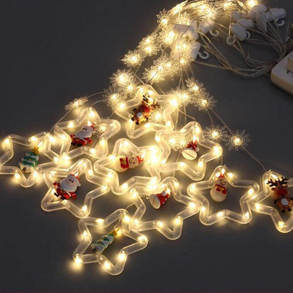 CALANDIS Christmas String Lights 10 LED Acrylic Pendants 3 m Warm White