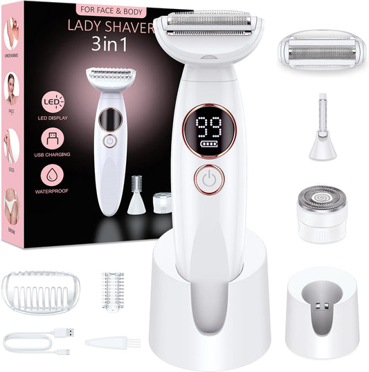 Houpoo 3-in-1 Wet/Dry Women’s Shaver with LED Display