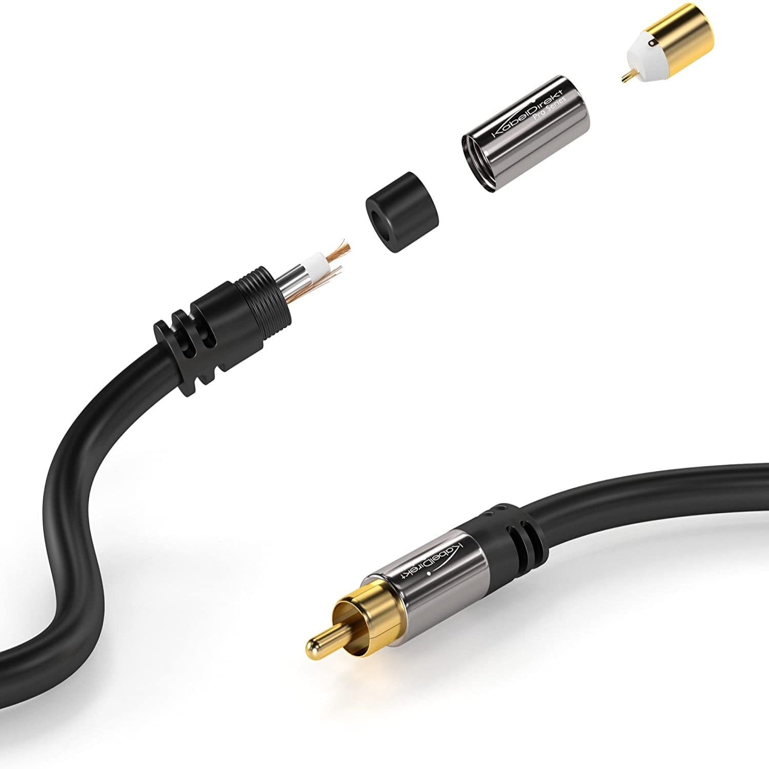 KabelDirekt RCA Extension Cable Digital Coaxial Audio Video 75 Ohm