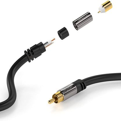 KabelDirekt RCA Extension Cable Digital Coaxial Audio Video 75 Ohm