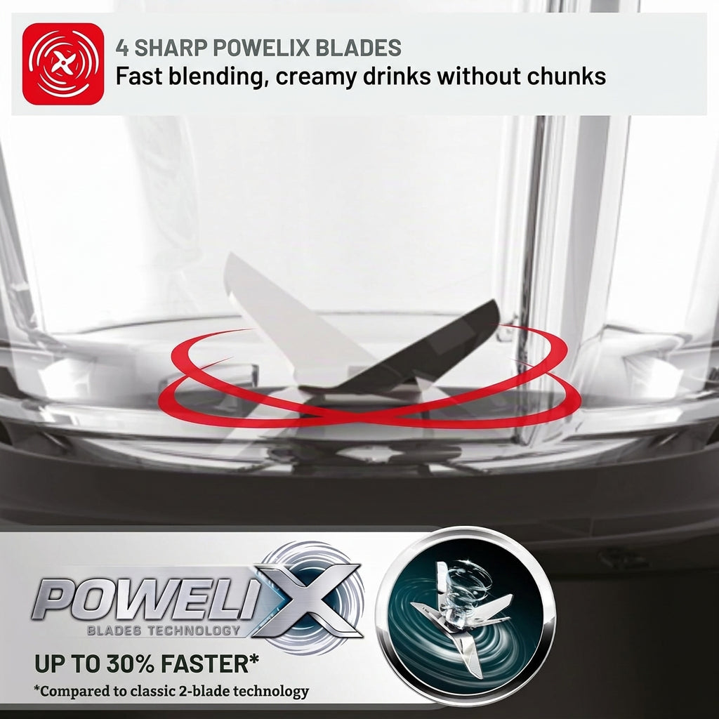 Moulinex Blendforce LM430810 Blender 1.75L 800W Black