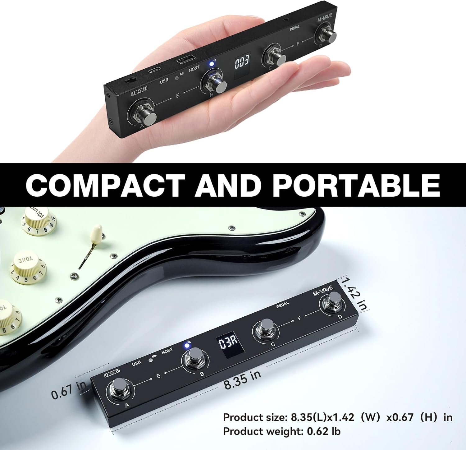 Chocolate Plus Wireless Bluetooth MIDI Foot Controller with 4 Buttons
