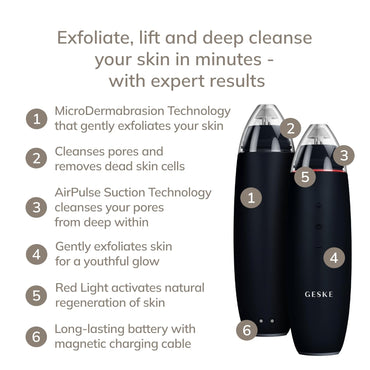 GESKE SmartAppGuided MicroDermabrasion Blackhead Remover 7-in-1