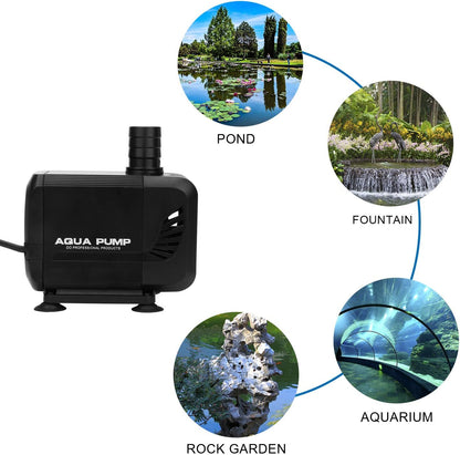 SWANEW 15W Submersible Pond Pump – 1500L/H Flow with Dual Nozzles