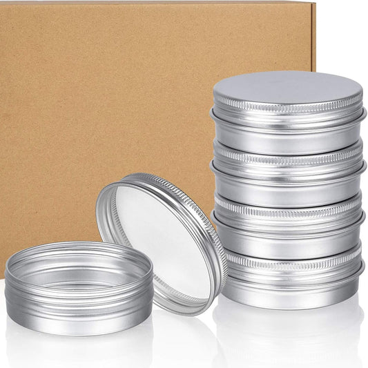 Sopito 24-Pack 2oz Aluminum Round Tins, Screw-Lid Storage for Crafts, Travel