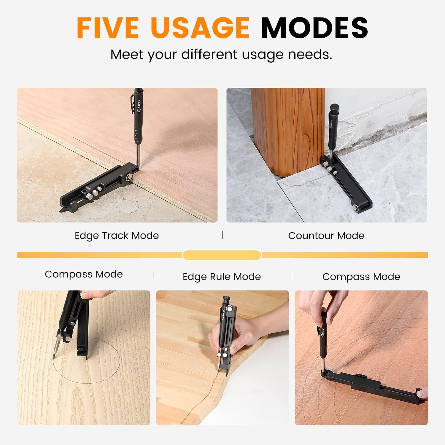 Saker Multi-function Precision Scribing Tool for Woodworking, Metalworking, Crafting Projects