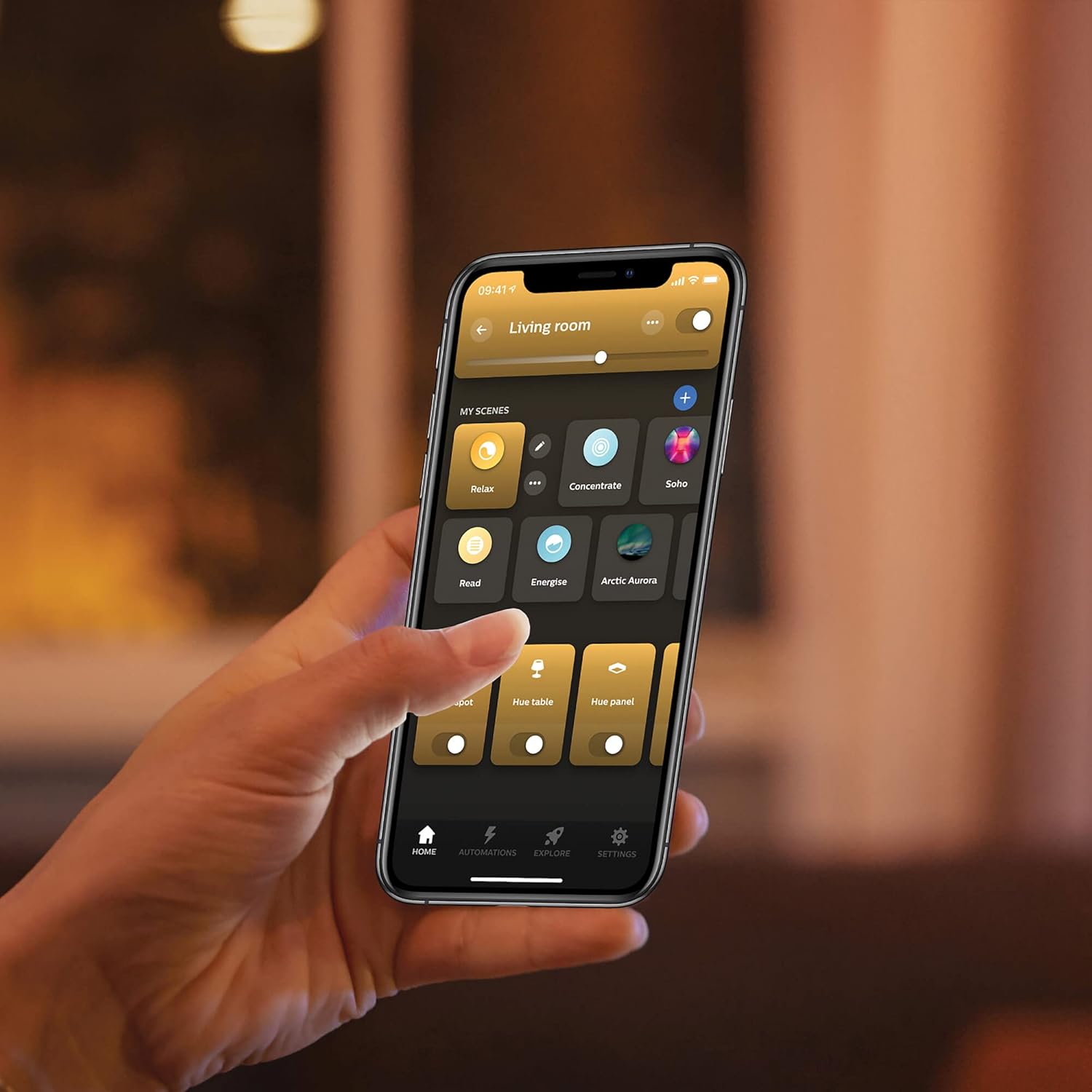 Philips Hue 4-Spot White Ambiance Smart LED Kit, Dimmable, App Control