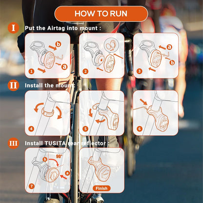 TUSITA Hidden Airtag Seatpost Mount for Garmin Varia
