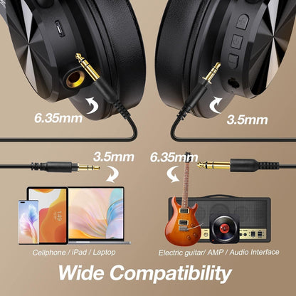 OneOdio A70 Bluetooth Over‑Ear Headphones with 72‑Hour Playtime