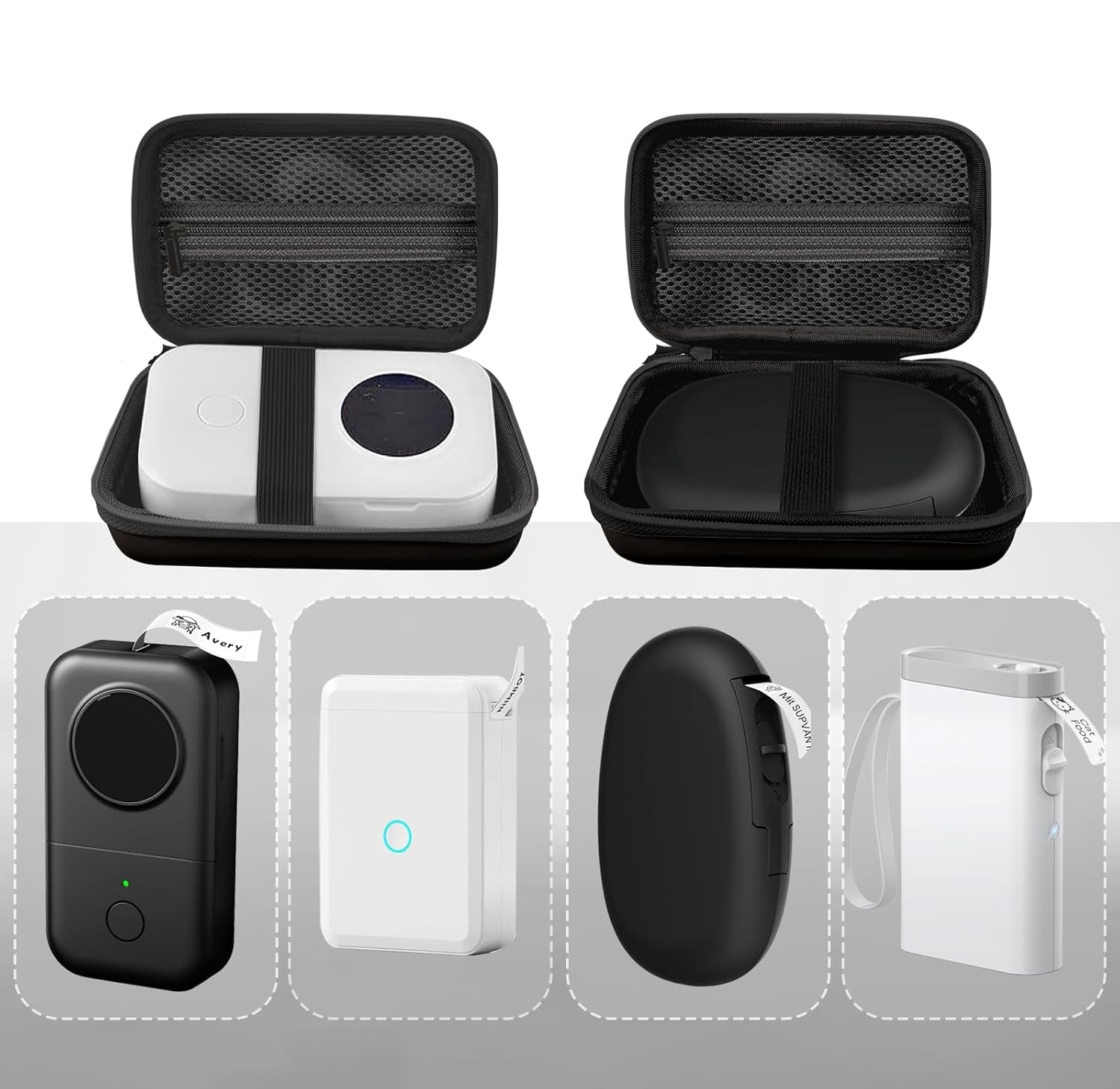 Black Protective Carry Case for Multiple Label Printers