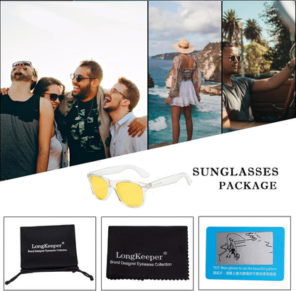 Long Keeper Polarized Vintage Unisex Sunglasses with UV400 Protection