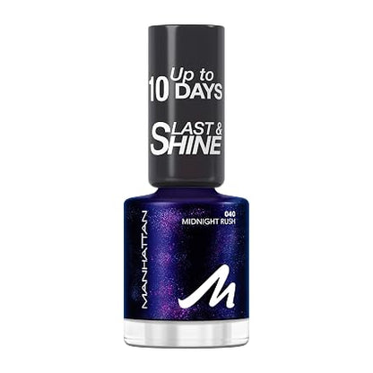MANHATTAN Cosmetics Last & Shine Nail Polish 8ml, 040 Midnight Rush