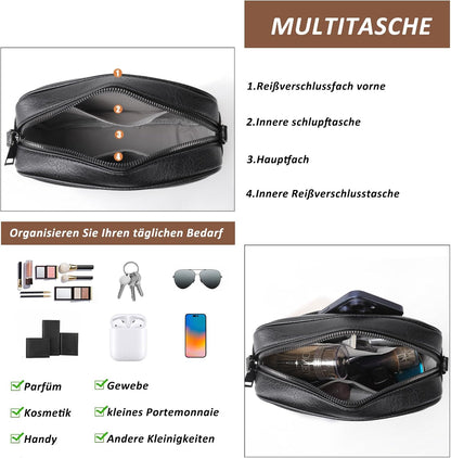 TANTOMI Women's Multifunctional Crossbody Bag with Spacious Compartments