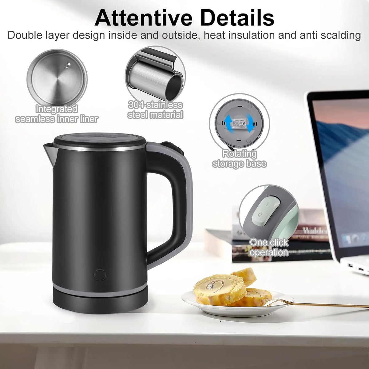 Towwoo To-600W Electric Kettle 600W 800ml