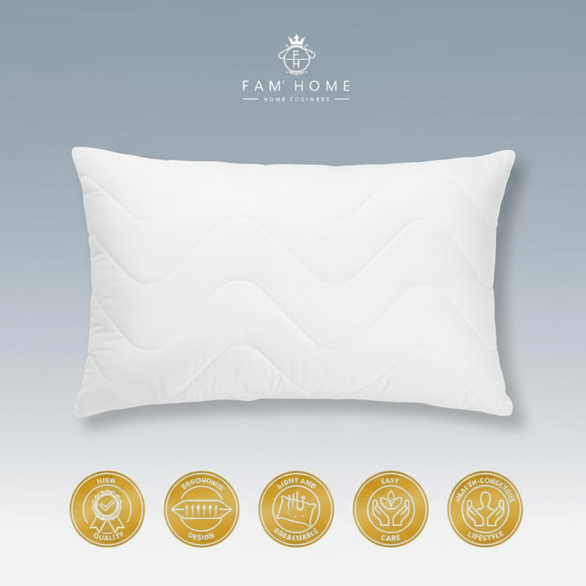 FAM HOME Soft Touch Quilted Pillow