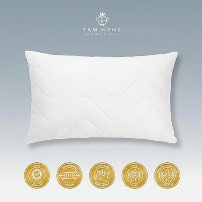 FAM HOME Soft Touch Quilted Pillow