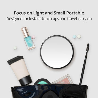 MIYADIVA 30X Magnifying Travel Mirror, Suction Cup, Portable Tweezers