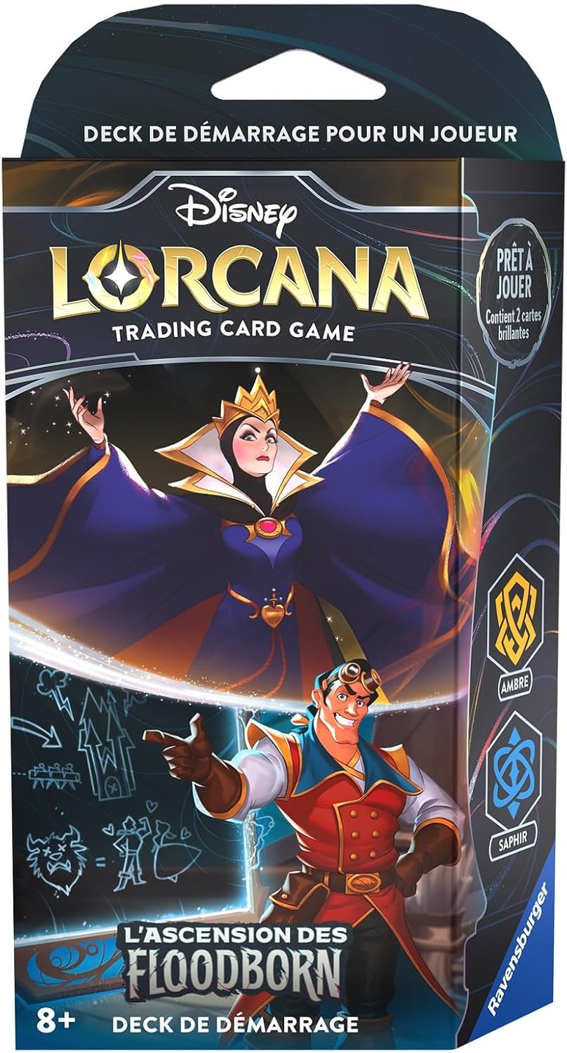 Ravensburger Disney Lorcana Starter Deck Amber & Sapphire – 60 Card Game