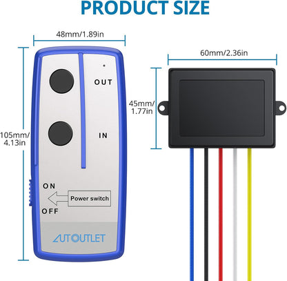 AUTOUTLET EFUAT065a Wireless Winch Remote Control Kit 2-Pack