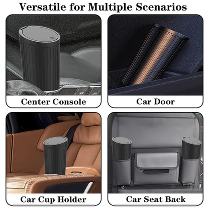 Leakproof 500ml Car Trash Can with Lid and 40 Bags