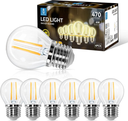 Aigostar Packof 6 E27 LED Filament Bulbs Warm White