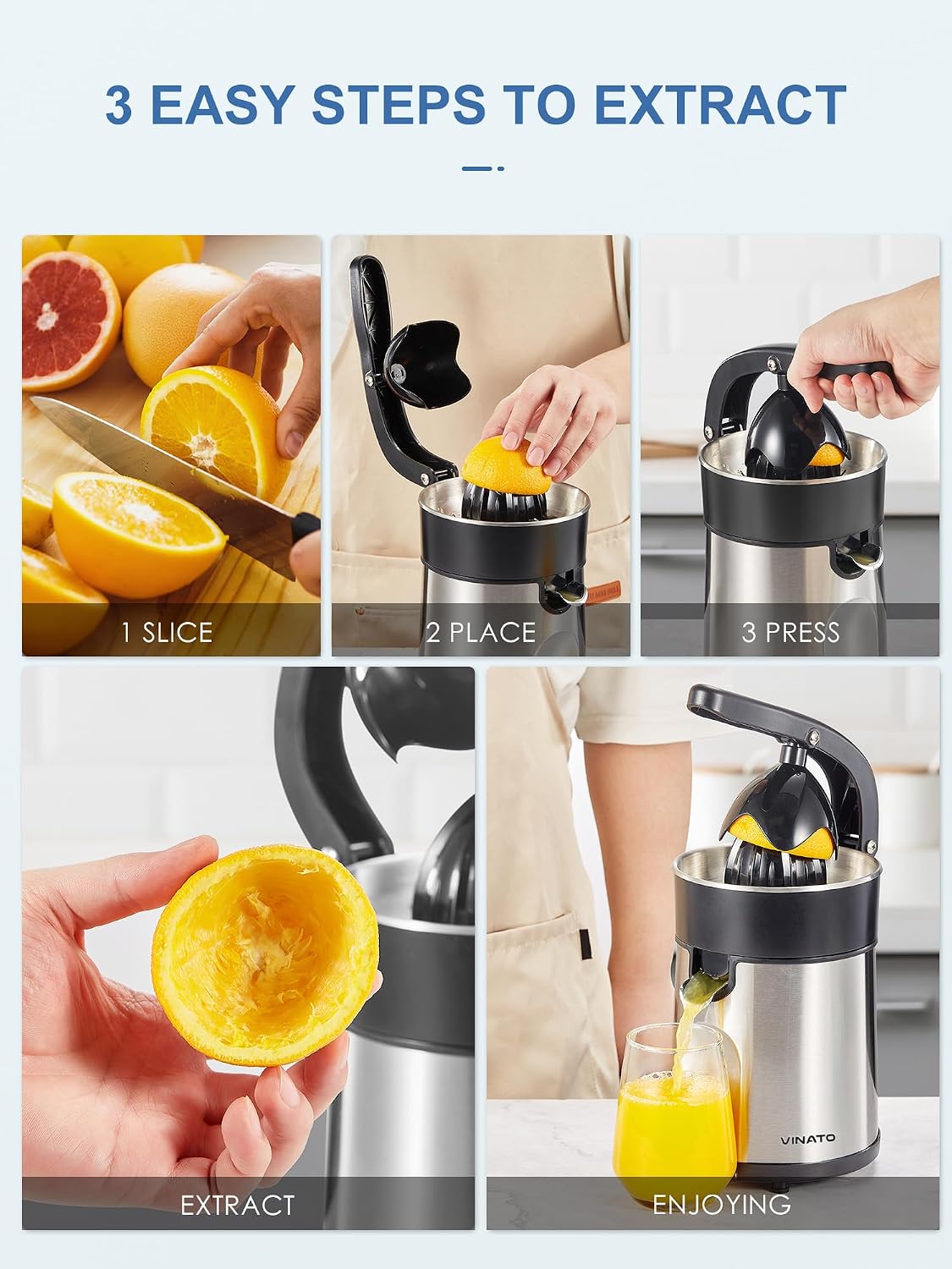 VINATO SG-85W-2017A Electric Citrus Juicer 85W