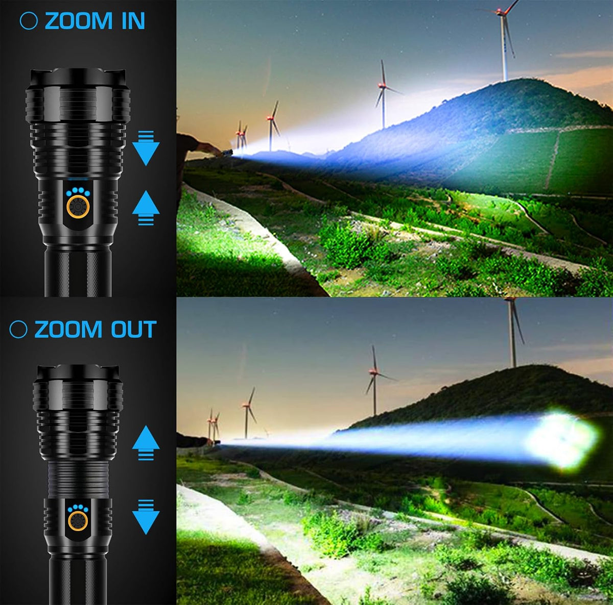 Glarylight LED Rechargeable Torch GL-P70-DK-A