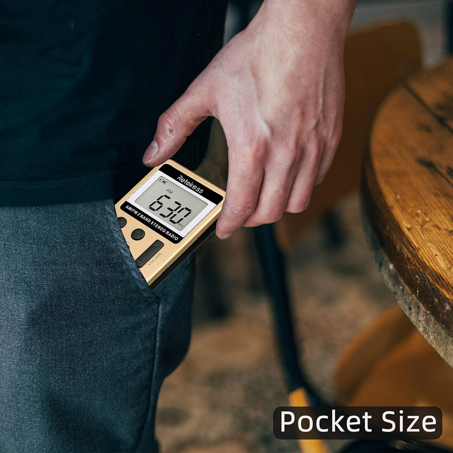 Retekess V112 Compact AM/FM Pocket Radio with Rechargeable Battery