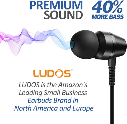 LUDOS OMNITONE Wired In-Ear Headphones with Microphone 3.5mm Jack
