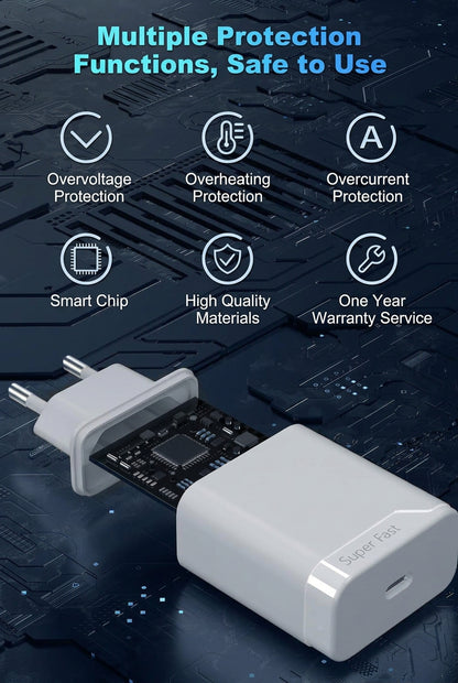 Fast Charger 25W Compatible with Samsung Galaxy USB-C